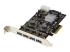 PEXUSB314A2V - StarTech.com Carte contrôleur PCI Express à 4 ports USB 3.1 USB-A (10 Gb/s) avec 2 voies dédiées (PEXUSB314A2V) - Angle gauche