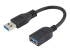 USB3EXT6INBK - StarTech.com Câble d'extension USB 3.0 de 15cm - Angle droit