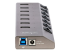 5G7AIBS-USB-HUB-EU - StarTech.com Hub USB-C Auto-Alimenté 7 Ports, USB-C vers USB-A, BC 1.2 - Côté gauche