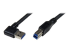 USB3SAB1MRA - StarTech.com Câble USB 3.0 SuperSpeed A vers B coudé à angle droit de 90° 1 m - De face