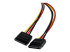 PYO2LP4SATA - StarTech.com Câble d'Alimentation Adaptateur en Y Molex vers Double SATA - Angle droit