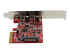 PEXUSB312C3 - StarTech.com Carte PCI Express USB 3.1 à 2 ports USB-C - Angle droit