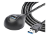 USB3SEXT5DKB - StarTech.com Câble d'extension SuperSpeed USB 3.0 de 1,5m - Angle droit