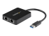 USB32000SPT - StarTech.com Adaptateur réseau USB 3.0 vers 2 ports Gigabit Ethernet - Angle gauche