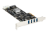 PEXUSB3S44V - StarTech.com Carte contrôleur PCI Express à 4 ports USB 3.0 avec 4 voies dédiées de 5 Gb/s, UASP et alimentation SATA / LP4 - Retour