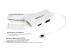 MDP2VGDVHDW - StarTech.com Adaptateur de voyage Mini DisplayPort vers DVI / VGA / HDMI pour MacBook - Angle gauche