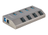 5G4AIBS-USB-HUB-EU - StarTech.com Hub USB-C Auto-Alimenté 4 Ports, USB-C vers USB-A, BC 1.2 - Angle gauche