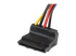 PYO2LP4LSATR - StarTech.com Câble répartiteur d'alimentation en Y LP4 vers 2 SATA à angle droit et verrouillage 30 cm - Gros plan