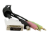 DVID4N1USB10 - StarTech.com Câble de commutateur KVM DVI-D Dual Link USB 4 en 1 de 3m avec audio et microphone - Gros plan
