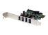 PEXUSB3S4V - StarTech.com Carte contrôleur PCI Express à 4 ports USB 3.0 SuperSpeed - Angle droit