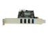 PEXUSB3S42V - StarTech.com Carte contrôleur PCIe à 4 ports USB 3.0 avec 2 voies dédiées - Côté gauche