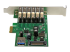 PEXUSB3S7 - StarTech.com Carte contrôleur PCI Express à 7 ports USB 3.0 - Angle droit