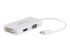 MDP2VGDVHDW - StarTech.com Adaptateur de voyage Mini DisplayPort vers DVI / VGA / HDMI pour MacBook - Angle gauche