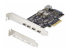 PS4C3IA3-USB-C-CARD - StarTech.com Carte PCIe USB à 5 Ports, USB 3.2 10Gbps, 4x USB-C/1x USB-A - Angle droit