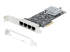PR42GI-NETWORK-CARD - StarTech.com Carte Réseau PCIe à 4 Ports 2,5 Gbps NBASE-T, Intel I225-V - Angle gauche