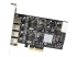 PEXUSB314A2V - StarTech.com Carte contrôleur PCI Express à 4 ports USB 3.1 USB-A (10 Gb/s) avec 2 voies dédiées (PEXUSB314A2V) - De face