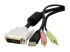 DVID4N1USB6 - StarTech.com Câble de commutateur KVM DVI-D Dual Link USB 4 en 1 de 1,8 m avec audio et microphone - Gros plan