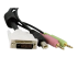 DVID4N1USB6 - StarTech.com Câble de commutateur KVM DVI-D Dual Link USB 4 en 1 de 1,8 m avec audio et microphone - Gros plan