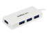 ST4300MINU3W - StarTech.com Hub USB 3.0 à 4 ports avec câble intégré - Angle gauche