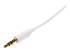 MU1MMMSWH - StarTech.com Câble Audio Stéréo Mini-Jack 3.5mm Slim de 1 m M/M - Gros plan