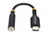 USBCAUDIO2 - StarTech.com USB-C Audio Adapter to 3.5mm TRRS Jack, Headphone Aux Dongle - De face