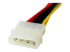 PYO2LP4SATA - StarTech.com Câble d'Alimentation Adaptateur en Y Molex vers Double SATA - Angle droit