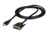 HDMIDVIMM6 - StarTech.com Câble HDMI vers DVI de 1,8 m, câble d'affichage DVI-D vers HDMI (1920 x 1200p), noir, adaptateur de câble HDMI mâle vers DVI-D mâle 19 broches, câble de moniteur numérique, M/M, lien unique - Angle droit