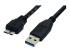 USB3AUB50CMB - StarTech.com Câble USB 3.0 SuperSpeed 0,5 m - Angle droit