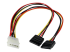 PYO2LP4SATA - StarTech.com Câble d'Alimentation Adaptateur en Y Molex vers Double SATA - Angle droit